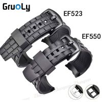 Watch Band for Casio Edifice Series Strap EF-550/EF523 Rubber Straps for Casio EF550 Diving Sport Watchband Wristband Bracelet