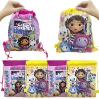 1pc Cartoon Gabby Dollhouse Gift Bag Kids Girl Favor Birthday Non-woven Fabric Swimming Happy Birthday Gift Bags Kids Travel Bag