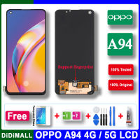 จอแสดงผล LCD TFT 100% "ที่ผ่านการทดสอบแล้ว6.43สำหรับ OPPO A94 CPH2211 CPH2203อะไหล่หน้าจอสัมผัสดิจิทัล