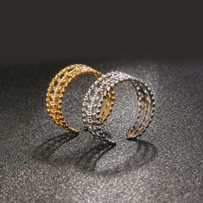 [MM75] 316L สแตนเลสใบมะกอกผู้หญิง39; S แหวนปรับเกาหลีข้อมือแหวนนิ้วผู้ชายผู้หญิงพรรคแหวนหมั้นเครื่องประดับของขวัญ