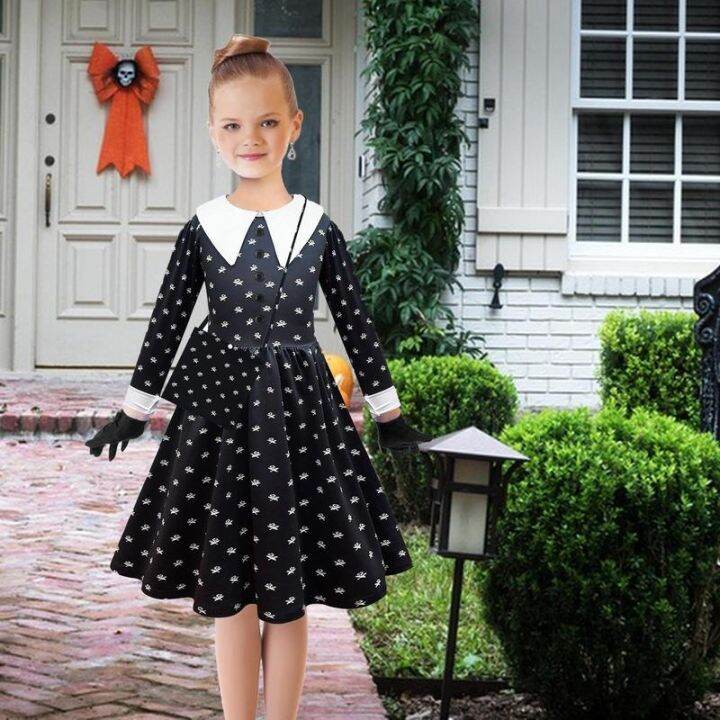 wednesdays-dress-costumes-for-girls-2023-children-gothic-dresses-addam-family-cosplay-outfits-halloween-costume-crossbody-bag