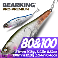 BEARKING 87มิลลิเมตร100มิลลิเมตร Topwater ดินสอพื้นผิวล่อตกปลาเดินสุนัขประดิษฐ์น้ำเค็มฮาร์ดเหยื่อเบสพลาสติกวอล์คเกอร์