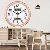 （HOT) Polaris Electronic Wall Clock ห้องนั่งเล่นปฏิทินถาวรนาฬิกาควอตซ์บรรยากาศเรียบง่ายทันสมัยนาฬิกาเงียบนาฬิกาแขวนนาฬิกาใช้ในบ้าน