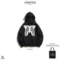 NINEFEB Bone oversize hoodies 9HD048 เสื้อแขนยาว เสื้อกันหนาวแบบมีฮู้ด