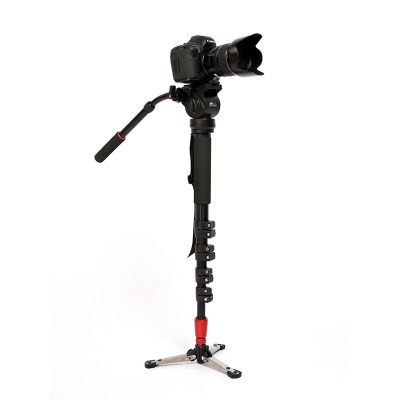 JY0506B กล้องถ่ายรูป Monopod SLR กล้องไฮดรอลิกมืออาชีพอุปกรณ์ช่วยกันสั่น1.8เมตรวงเล็บ