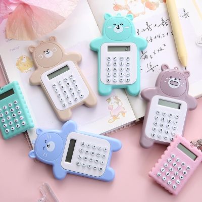 Portable Mini Calculator Pocket Size 8 Digits Display Kawaii Cartoon Ultra-thin Button Cute Calculator School Supplies for Child Calculators