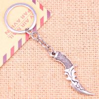 20pcs New Fashion Keychain 50x12 Mm Dagger Pendants Men Jewelry Car Chain Holder Souvenir