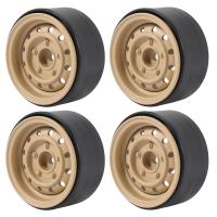 4Pcs Metal 1.9Inch Beadlock Wheel Rim Hub for 1/10 Rc Crawler Car Axial Scx10 90046 Traxxas Trx4 Rc4Wd D90 D110 Tf2 12 small holes