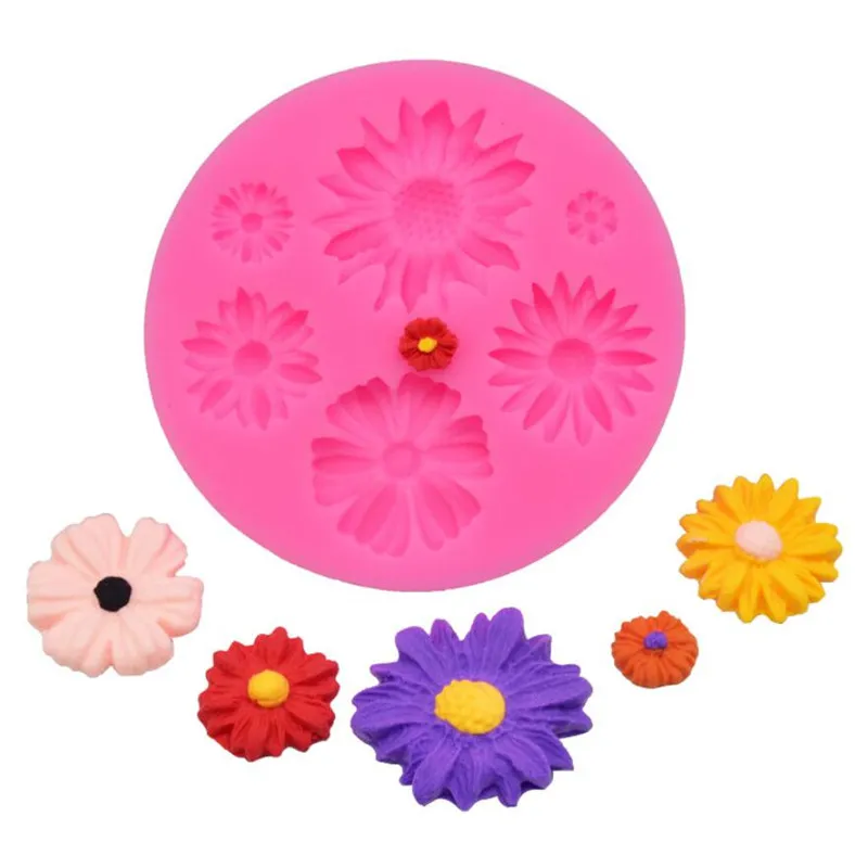 3D Flower Silicone Molds Fondant Craft Cake Candy Chocolate Sugarcraft Ice  Pastry Baking Tool Mould