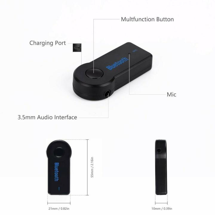 ขายดีอันดับ-1-เปลี่ยนเครื่องเสียงเก่าบนรถคุณให้รับฟังเพลงผ่านบลูทูธได้กันเถอะ-car-bluetooth-เครื่องรับสัญญาณบลูทูล-เล่น-ฟังเพลง-บลูทูธในรถยนต์-3-5mm-bluetooth-aux-audio-music-receiver-bluetoothreceive