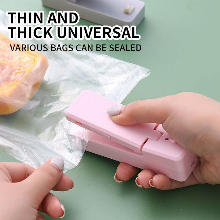 Mini Bag Sealer 2in1 Portable Heat Sealers Rechargeable Handheld