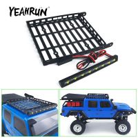 YEAHRUN ​Metal Roof Rack Luggage Carrier with Led Light for Axial SCX24 AXI00005 Gladiator 1/24 RC Car Decoration Accessories Electrical Connectors