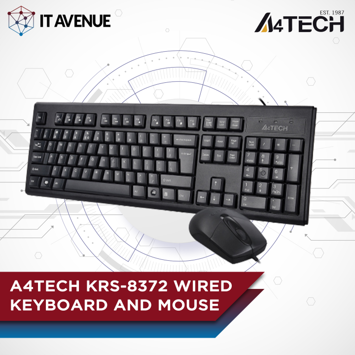 A4TECH KRS-8372 WIRED KEYBOARD AND MOUSE COMBO | Lazada PH
