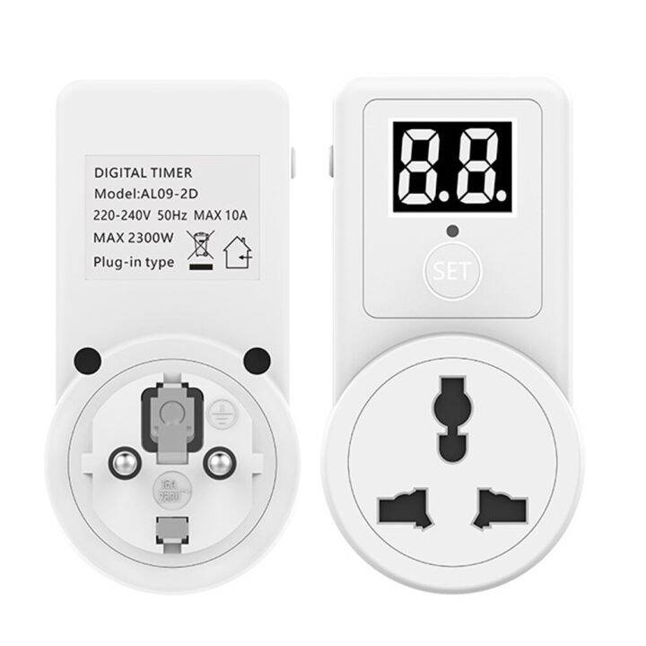 EU Plug Digital Countdown Timer Smart Control PlugIn Switch Socket