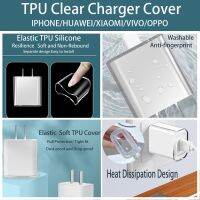 ตัวป้องกันเครื่องชาร์จ TPU Soft Silicone Clear Chargering Cover สำหรับศัพท์