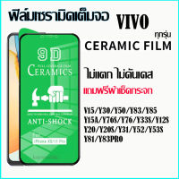 ฟิล์มเซรามิค ตกไม่แตกกันรอย VIVO (แบบใส) V15/Y30/Y50/Y83/Y85 Y15A/Y76S/Y76/Y33S/Y12S Y20/Y20S/Y31/Y52/Y53S Y81/Y83PRO