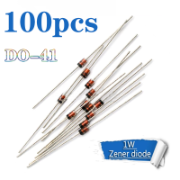 100Pcs 1W ไดโอด Zener DO-41 3V 3V3 3V6 3V9 4V3 4V7 5V1 5V6 6V2 6V8 7V5 8V2 9V1 10V 11V 12V 13V 15V 1N4733A 1N4742A 1N4728A