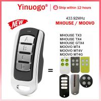 รีโมทคอนโทรลสำหรับ MHOUSE MOOVO GTX4 TX4 433.92MHz MT4V MT4 MT4G ประตู