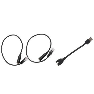 ◇✟☃ 2 sztuk 3.5Mm Stereo zestaw słuchawkowy Audio do Jack kobiecy męski RJ9 przejściówka Adapter i 1 sztuk kabel do ładowania USB przewód ładowarki