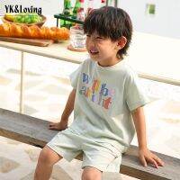 （HOT） Childrens t-shirt baby short-sleeved summer loose half-sleeved childrens print boy top trendy t