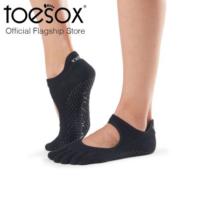 ToeSox โทซอคส์ ถุงเท้ากันลื่นแยกนิ้ว รุ่น Bellarina ปิดนิ้วเท้า แบบสีพื้น