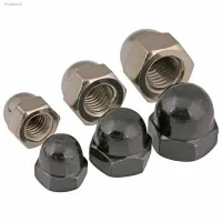 ☍ Hex Acorn Cap Nuts M3 M12 Carbon Steel Ni-plated/Black Zinc Plated Hexagon Cap Nuts Dome Cover Nuts Acorn Nuts