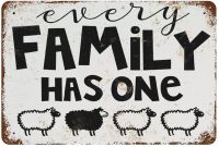 Every Family Has One Black Sheep Metal Sign Funny Quote Metal Tin Sign Vintage Aluminum Sign Retro Plaque Wall Art Decor