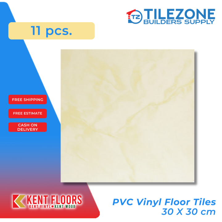11 pcs. KENT PVC Vinyl Floor Tiles Color code 0210B 30x30 cm Matte
