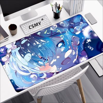 Anime Mouse Pad Gamer Re：Zero Rem Pc Gaming Accessories Rubber Mat Deskmat Mousepad Mats Keyboard Cabinet Mause Laptops Pads Xxl Basic Keyboards
