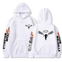 New Tokyo Revengers Anime Gambar Valhalla Graphics Print Hoodie Y2k Pullovers Casual Mens Sweatshirt Harajuku Streetwear Uni