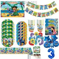 【CW】✙  Lilo   Theme Decoration Disposable Tableware Plate Cup Tablecloth Baby Shower Kids Birthday Supplies