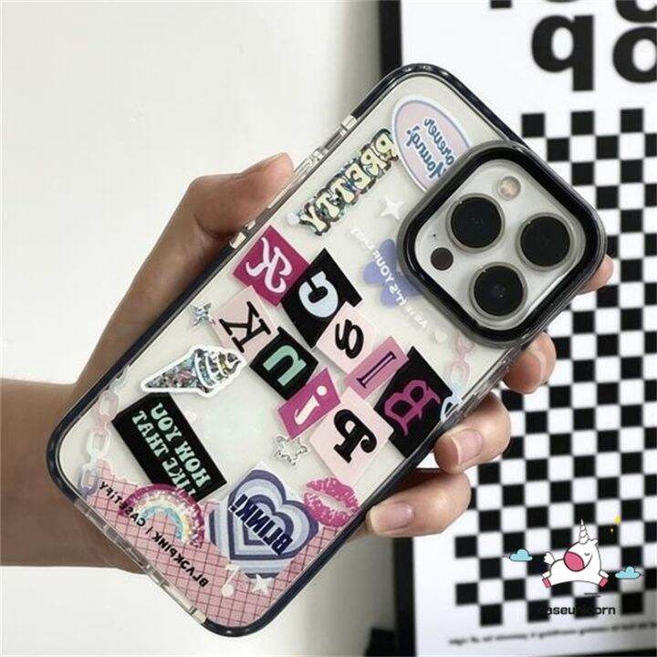 เคสบล็อกตัวอักษรปริศนาป้ายการ์ตูนใช้งานได้กับ-iphone-13-xr-11-14-12-pro-max-7-8-plus-x-xs-max-14-13-pro-เคสกันกระแทกมือถือเคสนิ่มสำหรับผีเสื้อหัวใจแห่งรักลูกสุนัขน่ารักใส