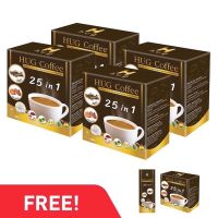 กาแฟฮักคอฟฟี่ กาแฟสำเร็จรูปชนิดผง 25in 1 (จำนวน 5 กล่อง แถม 1 ซอง) Hug coffee