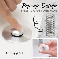 Kruggo® Universal Sealed Pop up Drain Filter Pop up Waste Sink Stopper Bounce Core Basin Drain Filter Hair Catcher Bath Stopper