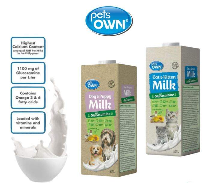 Pets Own Milk for Dog & Puppy & Cat & Kitten Milk With Glucosamine 1L