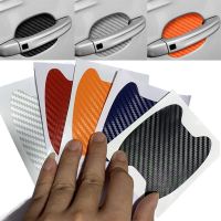 4Pcs Car Handle Protection Film Universal Invisible Car Carbon Fiber Door Handle Sticker Scratches Resistant Sticker Car Styling Door Hardware