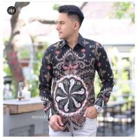 PRIA HITAM Batik FAMILY Black Recently Latest Mens Long-Sleeved batik ORIGINAL Short PREMIUM