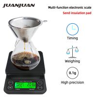 3kg/0.1g  5kg/0.1g Digital Coffee Scale with Backlight with Timer High Precision LCD Electronic Scales Weighing Tools 40% Off Luggage Scales