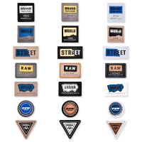 Brand Patch DIY Soft Woven Label Jeans Clothes Leather Label Sew On Patches Handmade Sewing Apparel Triangle Garment Labels Stickers Labels