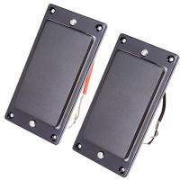 Kowakuปิ๊กอัพHumbucker 2ชิ้นสีดำ,ปิดผนึกพร้อมฝาปิดสำหรับอุปกรณ์เสริมกีตาร์6สาย