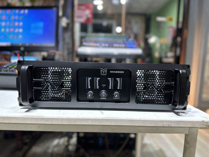 ระดับมืออาชีพ-เพาว์เวอร์แอมป์ขยายเสียง-martin-mx2200w-2-ch-กำลังวัตต์-2200w-ที่-8โอห์ม-ขับดอก-18นิ้วได้ข้างละ3-4ใบ