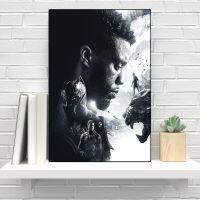 ✥▩✒ Disney Superhero Black Panther ภาพภาพวาดผ้าใบ Avengers ภาพยนตร์โปสเตอร์และพิมพ์สีดำสีขาว Wall Art Room Home Decor