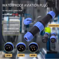 【YF】 IP68 Waterproof Connector Male Plug   Female Socket 2/3/4 Pin Panel Mount Wire Cable Aviation Screw Connection