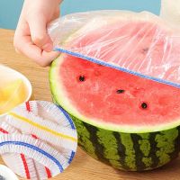 100pcs Disposable Food Cover Plastic Wrap Elastic Cover For Fruit Bowls Cups Caps Fresh Keeping Saver Bag Food Storage Lids