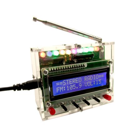 DIY DC 5V Digital Radio Kit Parts TDA5807 51 Single-Chip FM Digital Sound Machine STC89C52 Chip 87MHZ-108MHZ