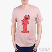 [100% Cotton] DOSH:MENS T-SHIRTSเสื้อยืด คอกลม แขนสั้น ผู้ชาย สีชมพู ลิขสิทธิ์ SESAME STREET รุ่น DSEMT5023-PI