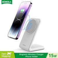 Bonola Magnetic Wireless Charger Desktop Stand For Iphone 14 Pro Max12/13 15W Fast Wireless Charging Station For Iphone 11/XS/Xr