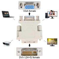 iRemax DVI-I Male 24+5 Pin to VGA Female Video Converter Adapter M/F LCD HDTV