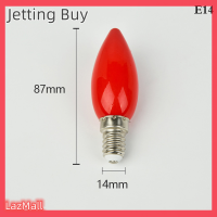 Jettingbuy】เซลแฟลชหลอดไฟแท่นบูชา Led E12/E14เทียนแดง Lampu Hias วัด Lampu Buddha 1ชิ้น