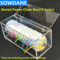 Dental Power Chain Box Arcylic Dispenser Orthodontic Rubber Chain Placer Organizer for Ortho Elastic Chain Storage Box Holder